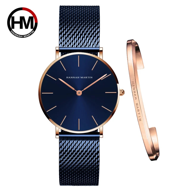 Coffret Élégance 36 — Montre Femme Maille Milanaise