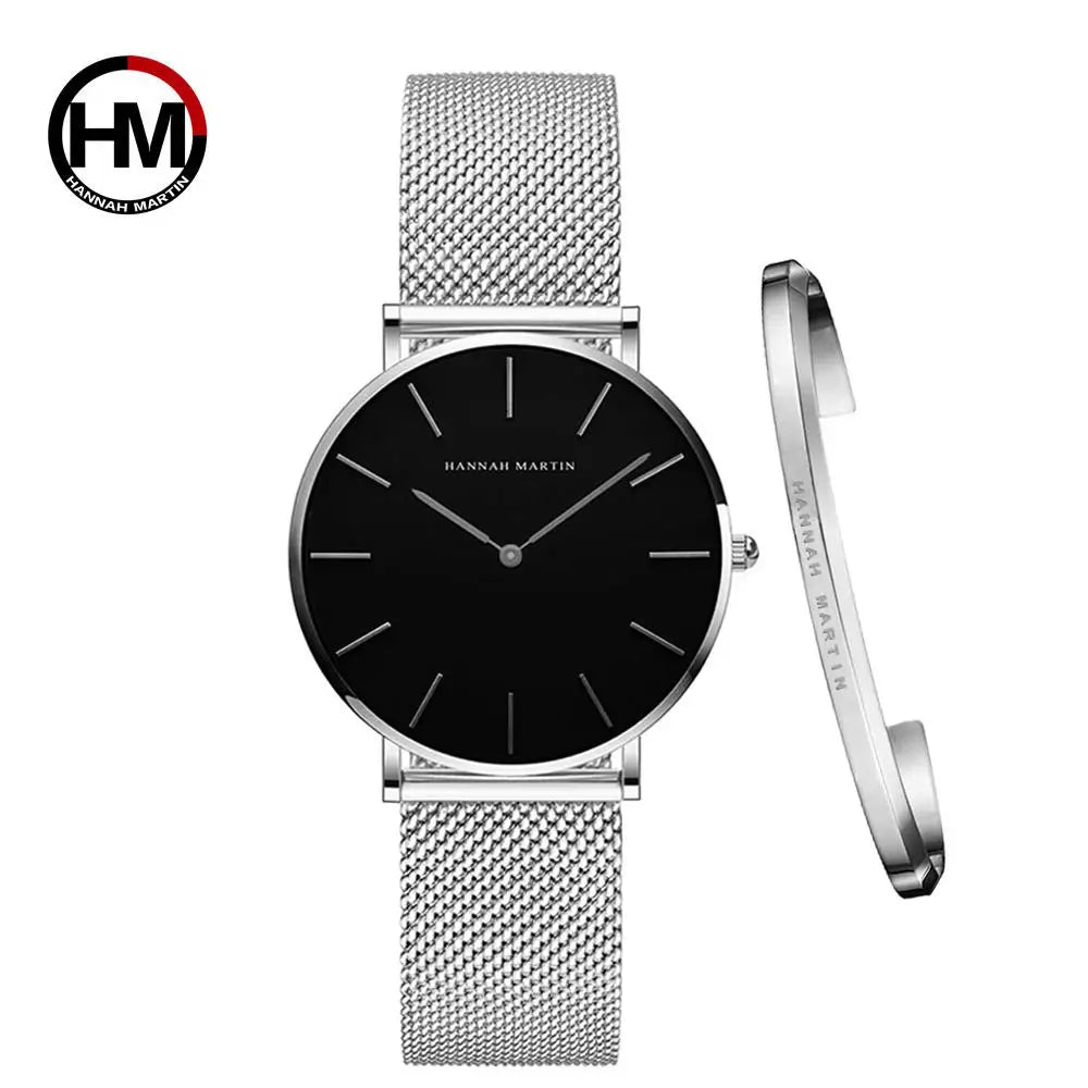 Coffret Élégance 36 — Montre Femme Maille Milanaise