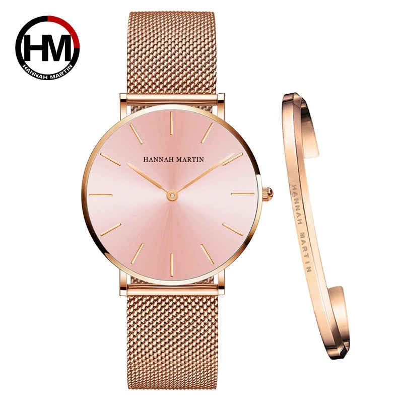 Coffret Élégance 36 — Montre Femme Maille Milanaise
