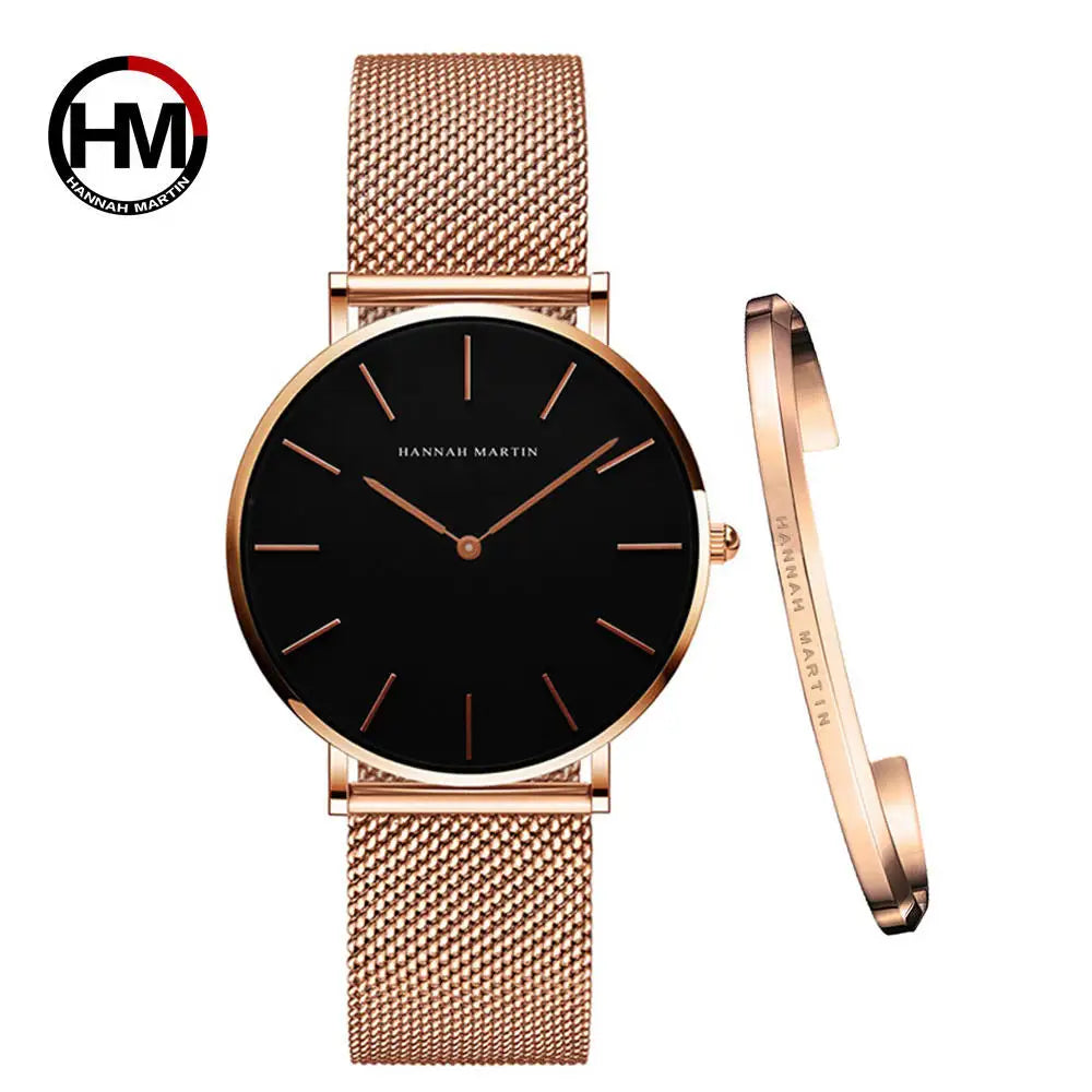 Coffret Élégance 36 — Montre Femme Maille Milanaise