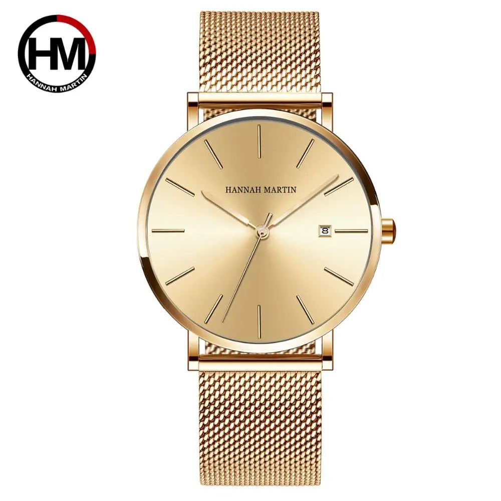 Montre Homme Bauhaus — Élégance Bleue Ultra‑fine, Quartz Japonais