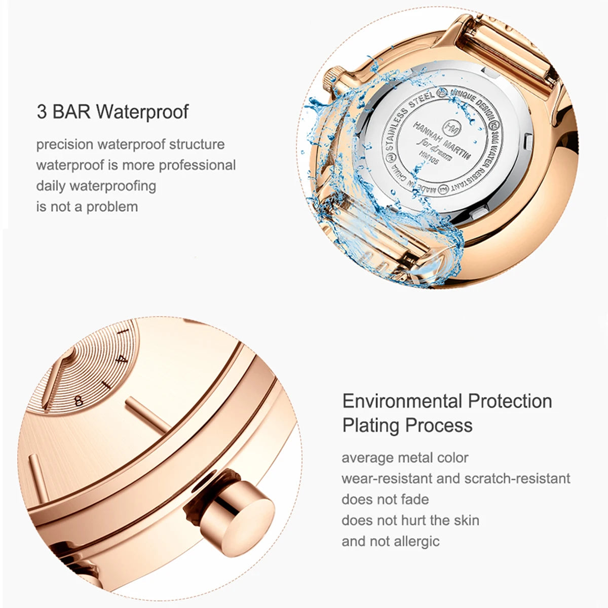 Montre Femme Élégance Multifonction – Quartz & Calendrier