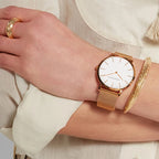 Coffret Élégance 36 — Montre Femme Maille Milanaise