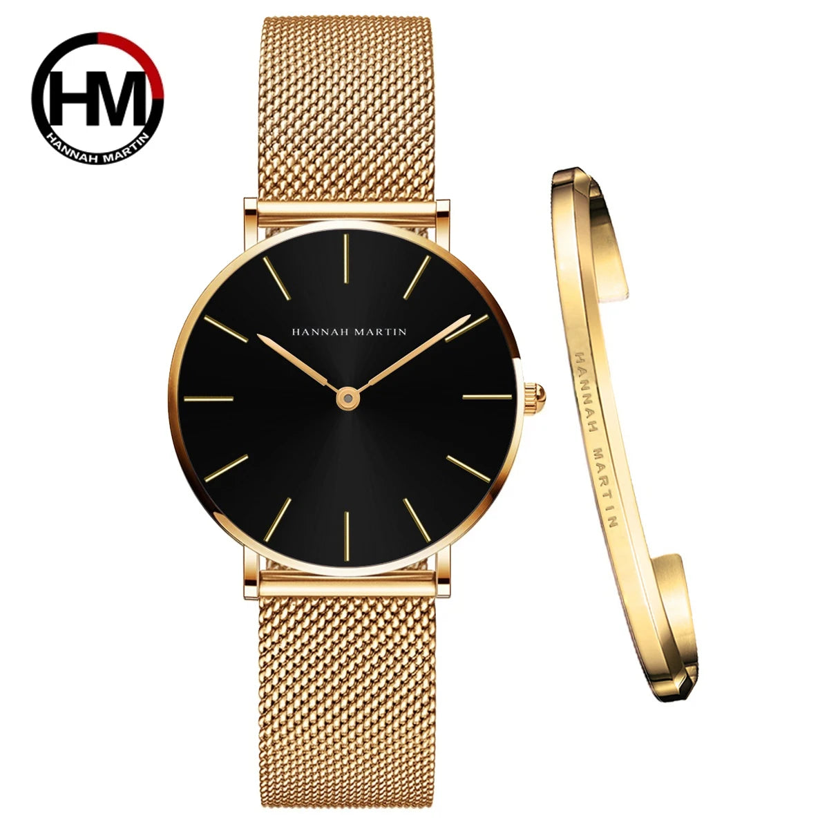 Coffret montre femme Élégance 36 avec bracelet maille milanaise — Time&Style