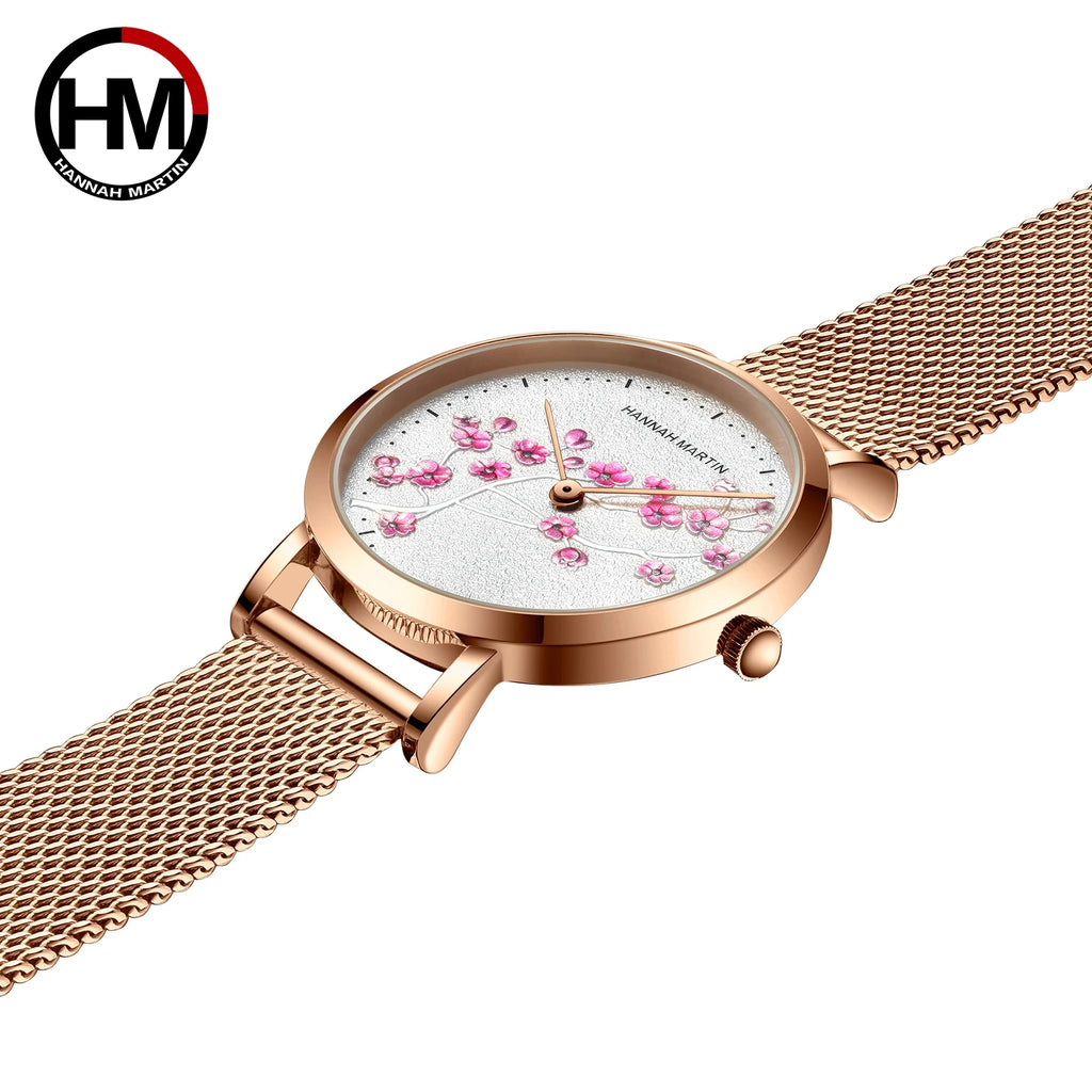 Fleur de Prunier — Montre Femme Or Rose