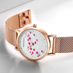 Fleur de Prunier — Montre Femme Or Rose