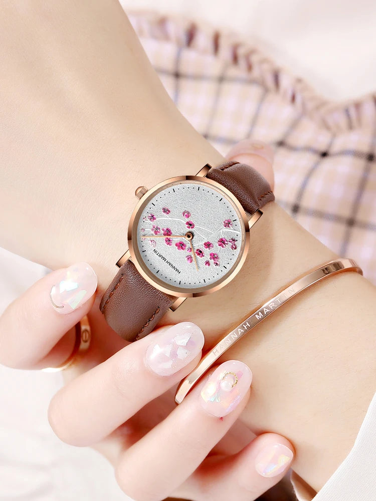 Fleur de Prunier — Montre Femme Or Rose